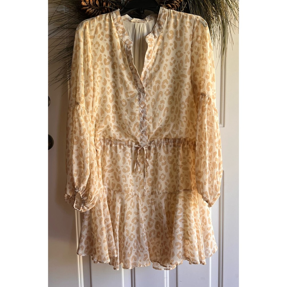 By Together Cream Leopard-Print Midi Dress